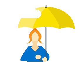 Man holding umbrella in the rain