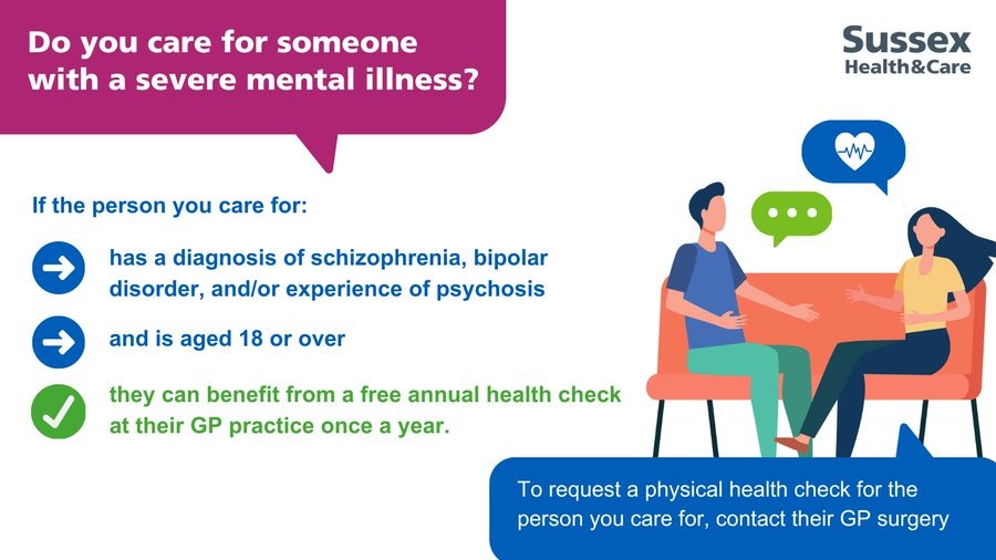 Sussex campaign to encourage people with severe mental illness to have physical health checks thumbnail