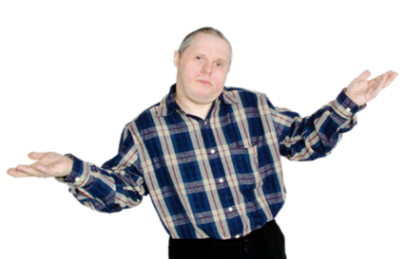 Person shrugging
