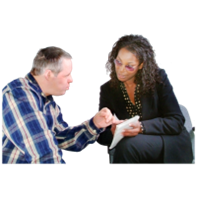 Person receiving help